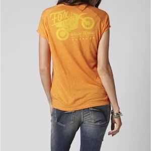 Fox racing orange distressed shirt size x-small NWT